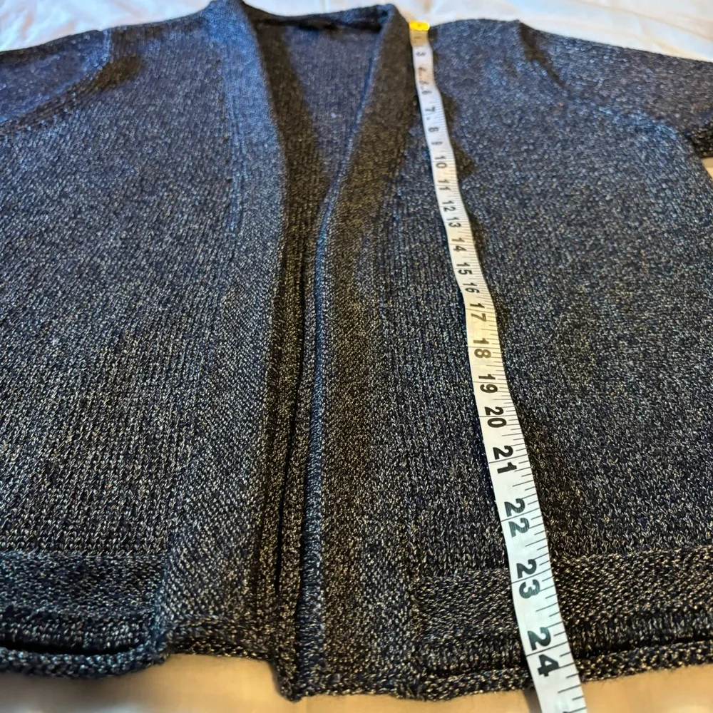 Talbots Blue Open-Front Cardigan - Picture 6 of 9